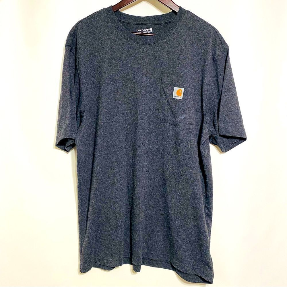 Carhartt Mens Gray Crewneck Short Sleeve Tee Size L